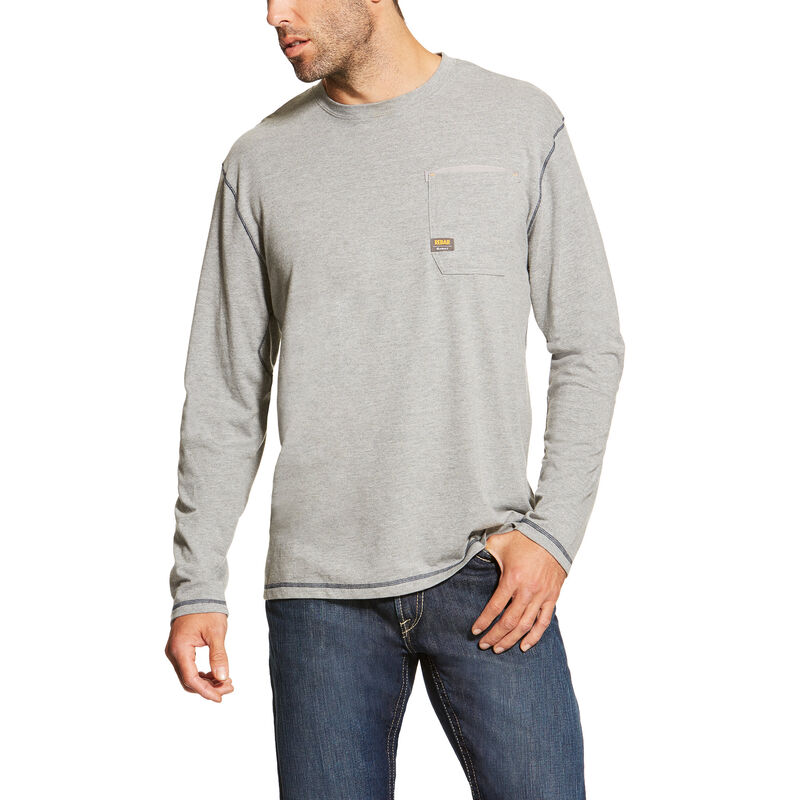Ariat T-Shirts Herren - Rebar Workman Grau ( YWOSZ-7584 )